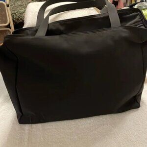 EUC DKNY Classic Black Nylon Bag Lined Inside 11 x 14 x 5